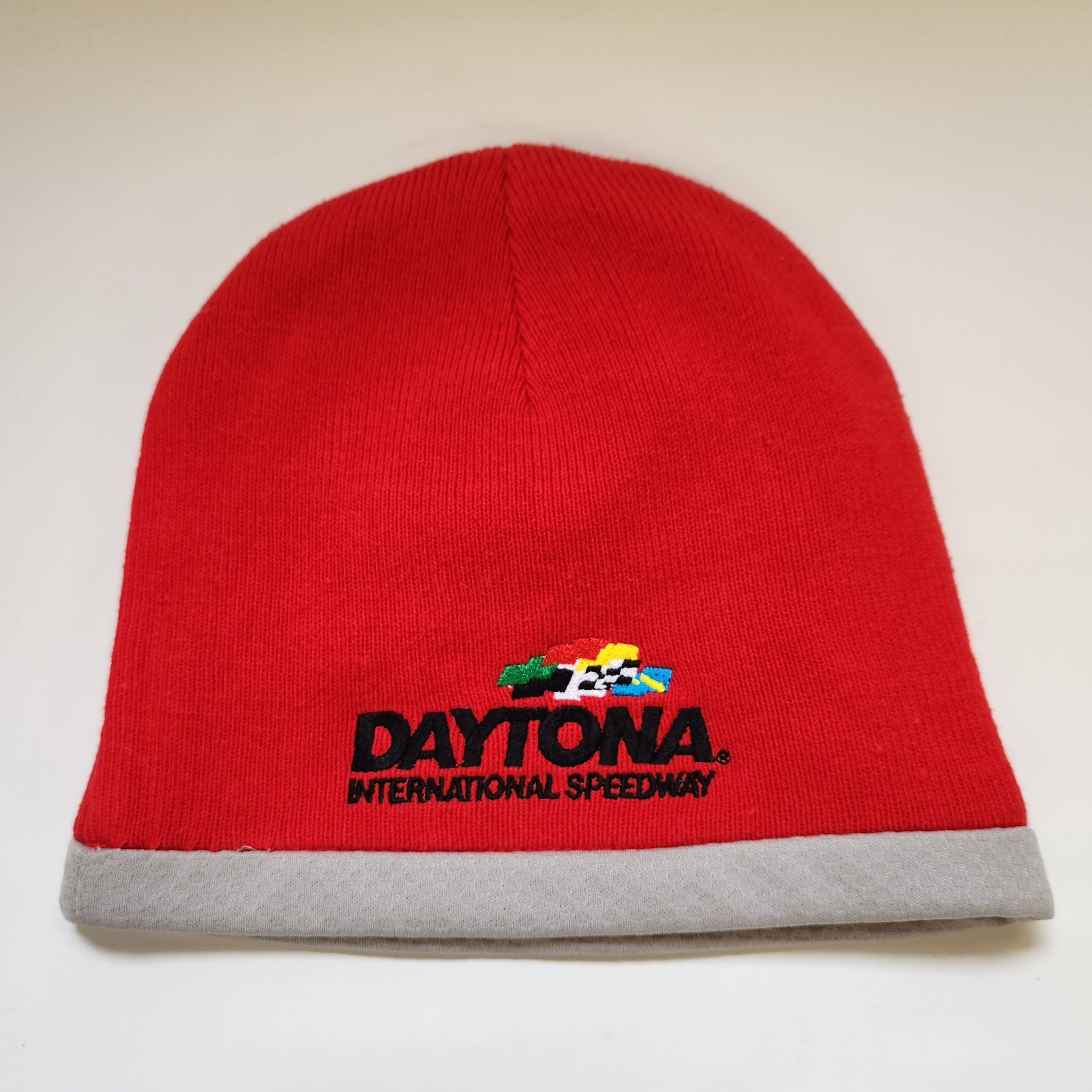 Daytona International Speedway Red Beanie Skull Cap Hat